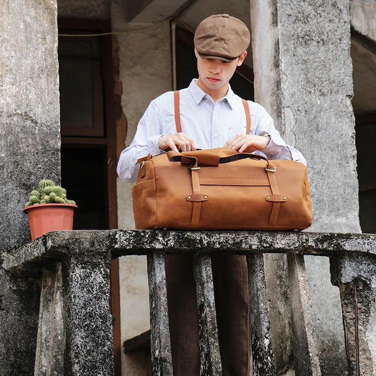 Vintage Men's Leather Duffle Bag - Horizon Leathers