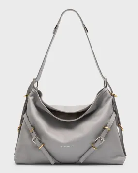 Voyou Medium Shoulder Bag in Tumbled Leather