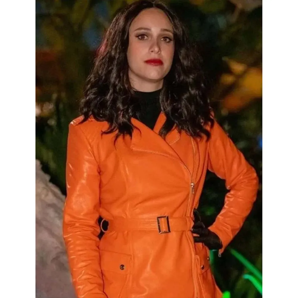 Werewolf by Night Laura Donnelly Tan Orange Leather Jacket