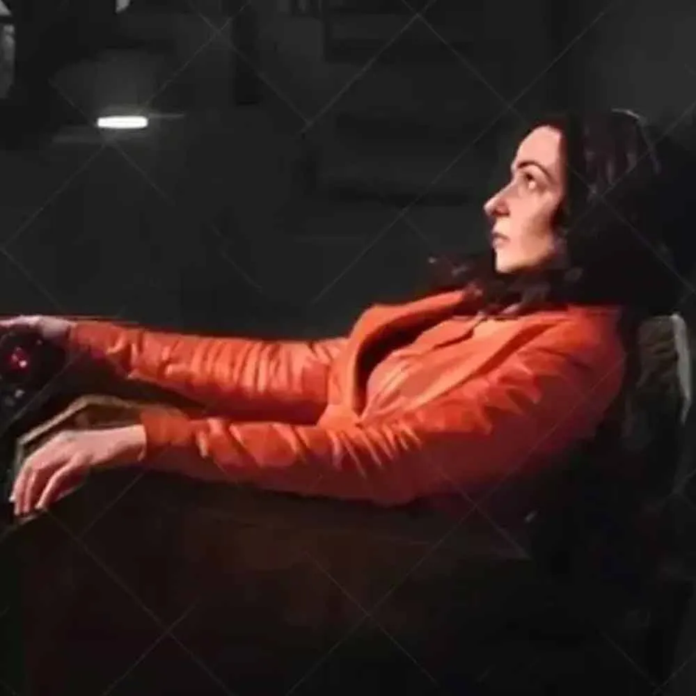 Werewolf by Night Laura Donnelly Tan Orange Leather Jacket