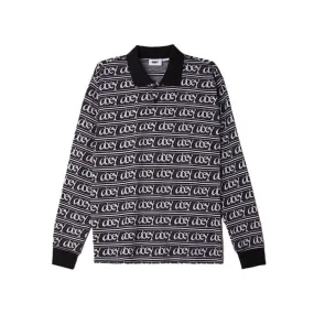 Wergner Jacquard Long Sleeve Polo Shirt