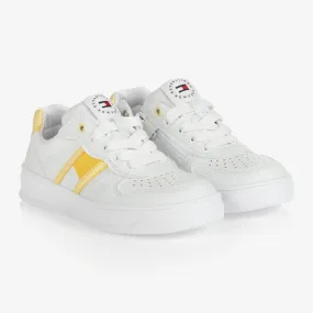 White & Yellow Flag Trainers