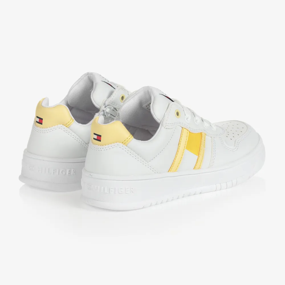 White & Yellow Flag Trainers