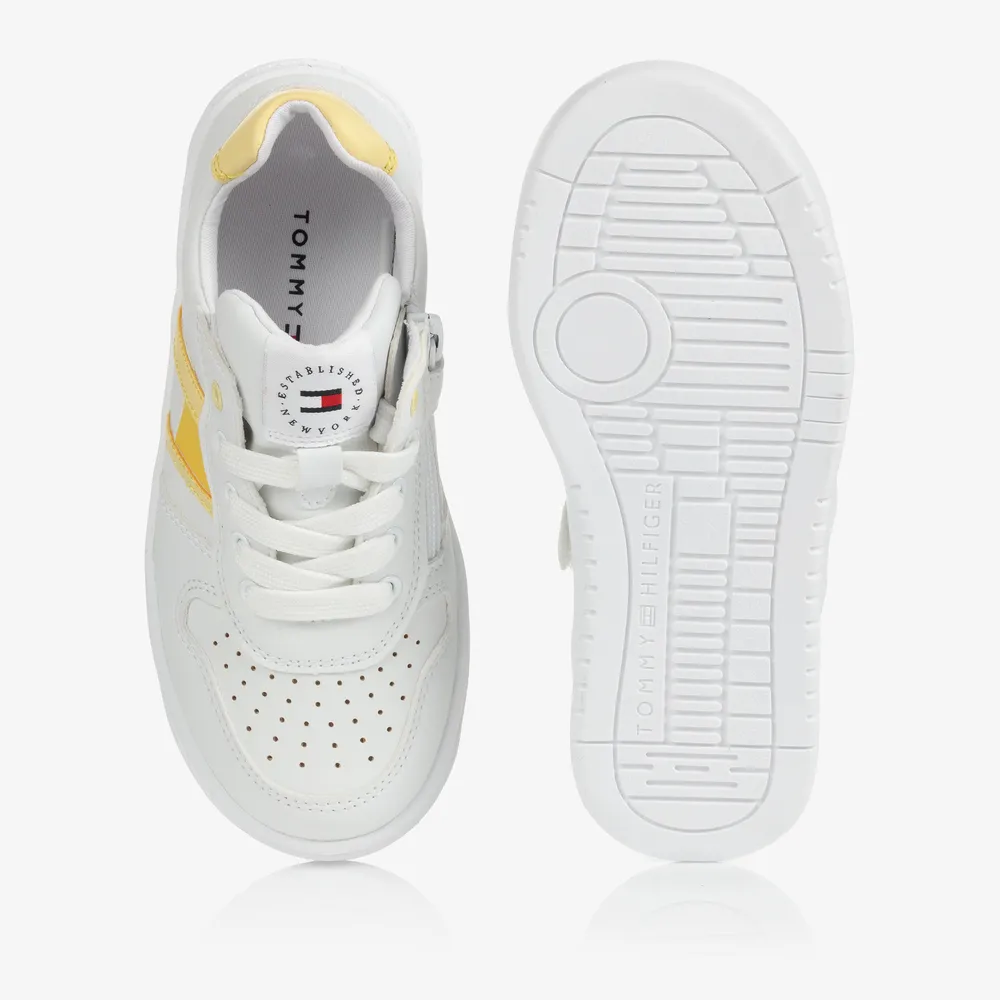 White & Yellow Flag Trainers