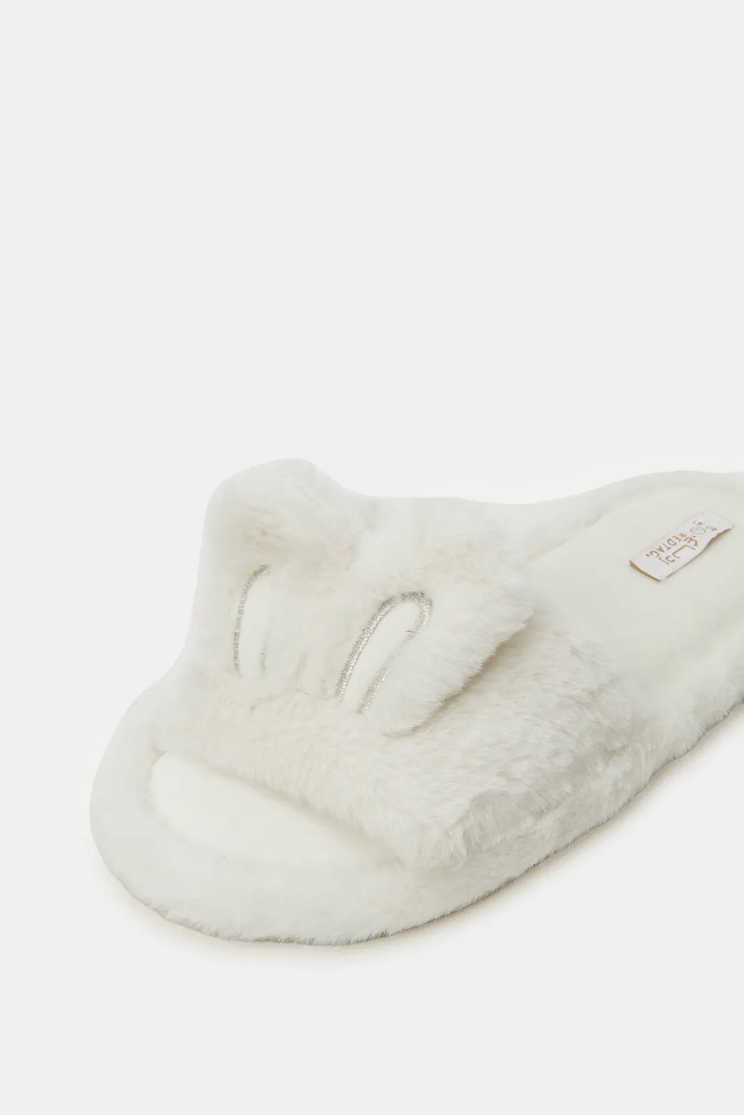 Women Ivory Bunny Ears Slipper