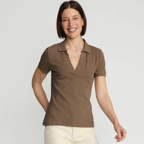 Women's Johnny Collar Polo Shirt