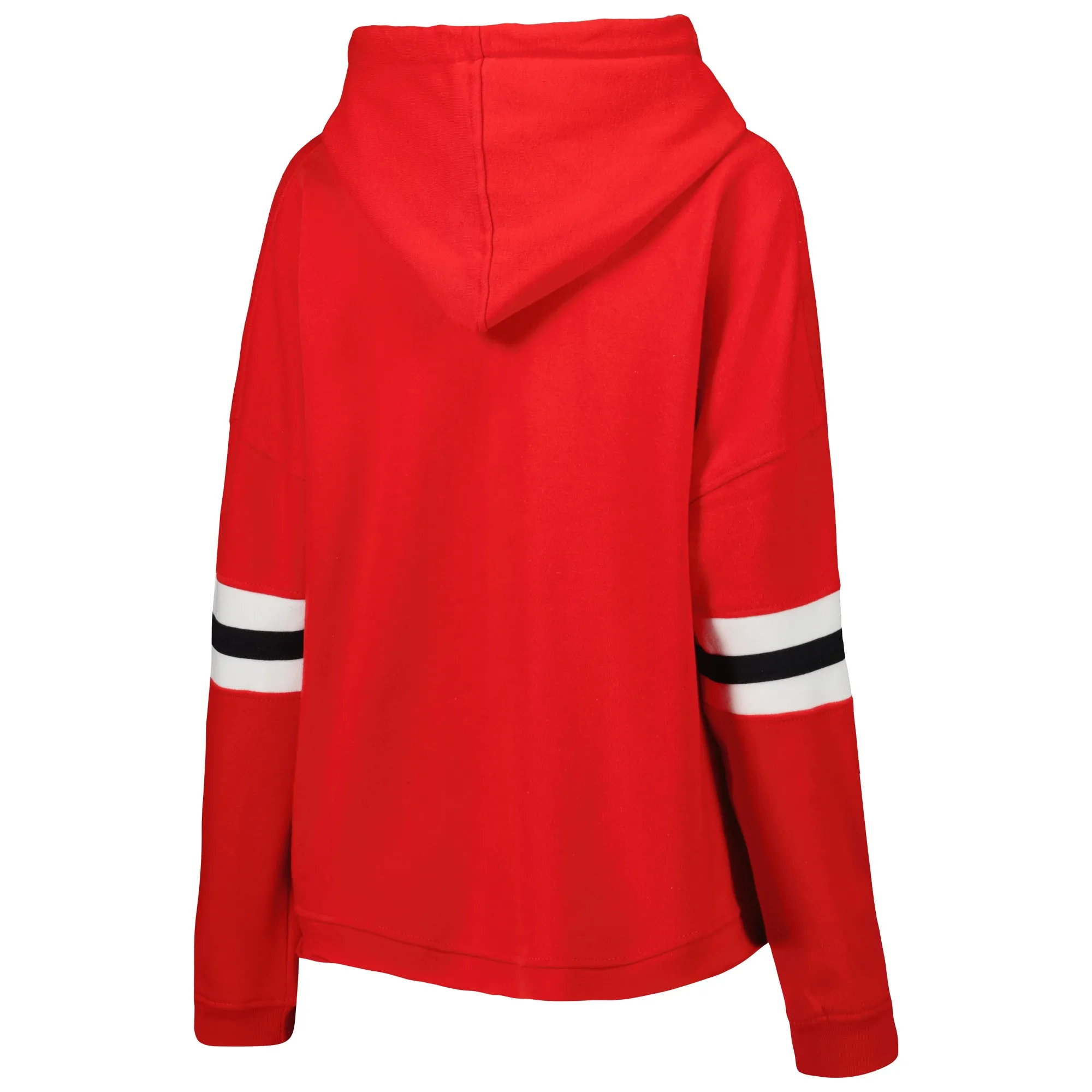 Women's Pressbox Red Georgia Bulldogs Super Pennant Pullover Hoodie