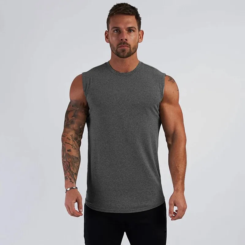 Xituodai Custom Logo Running Vest Cotton Gym Tank Top Men Sports Clothing Men Print Original Design Bodybuilding Fitness Running