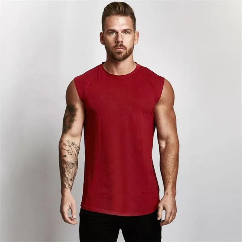 Xituodai Custom Logo Running Vest Cotton Gym Tank Top Men Sports Clothing Men Print Original Design Bodybuilding Fitness Running