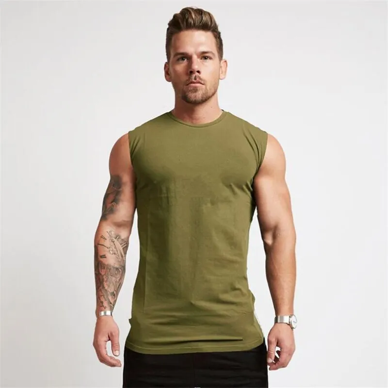 Xituodai Custom Logo Running Vest Cotton Gym Tank Top Men Sports Clothing Men Print Original Design Bodybuilding Fitness Running