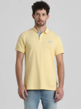 Yellow Contrast Inner Neck Polo