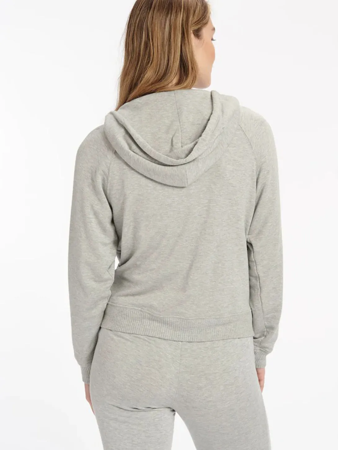 Zip Up Hoodie - Heather Grey