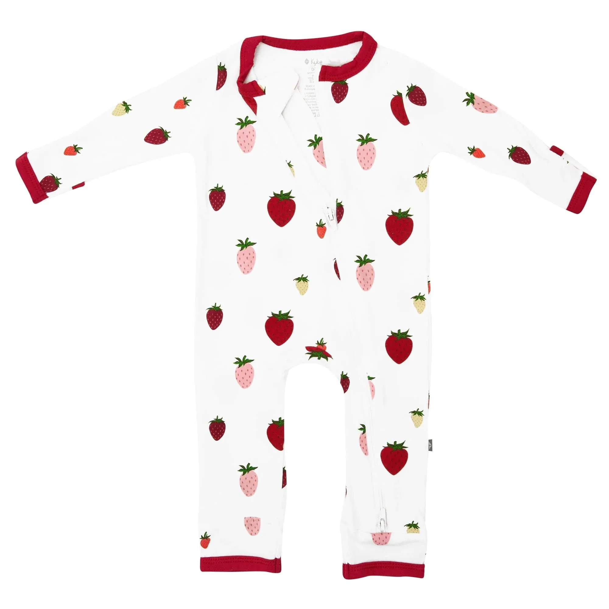 Zippered Romper in Strawberry